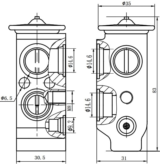 Клапан расширительный кондиционера (ТРВ) для автомобилей Kia CEED (12-)/Cerato III (13-)