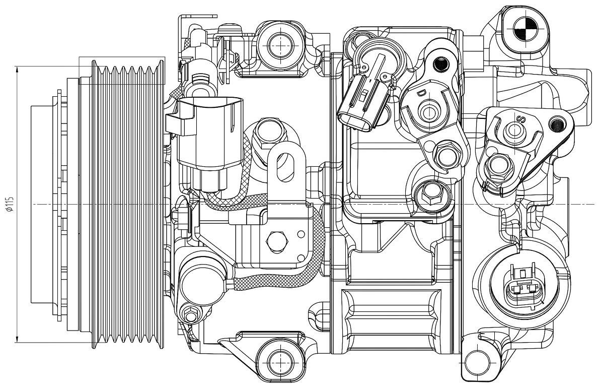 Компрессор кондиционера Lexus RX (08-)/Toyota Highlander (08-) 3.5i [2GRFE]