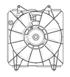 Электровентилятор кондиционера для автомобилей Honda Civic 4D (06-) (с кожухом)