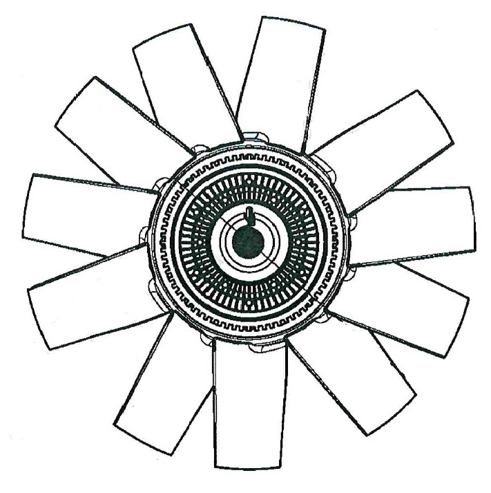 Муфта вязкостная для автомобилей 3163 (Patriot) (05-)/Hunter, 469, 452 (с крыльчаткой; 11 лопастей)