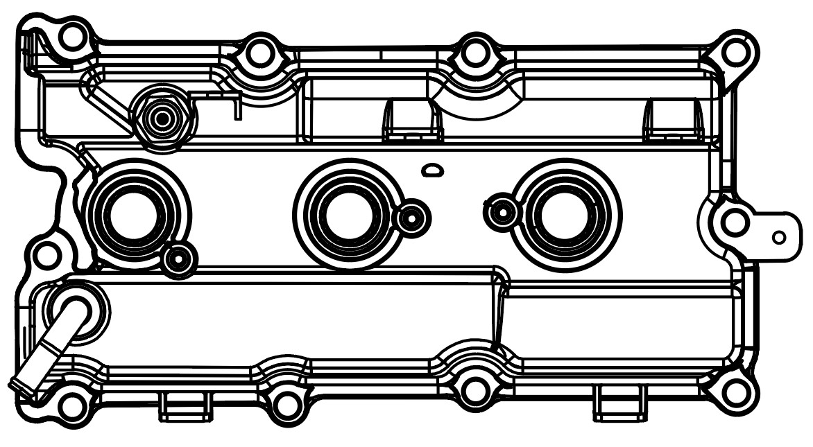 Крышка клапанная для а/м Nissan Teana J31 (03-)/Murano I (Z50) (02-) 2.3i/3.5i (правая)
