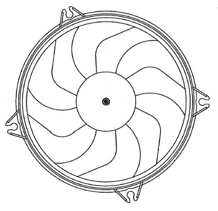 Электровентилятор охлаждения для автомобилей Citroen Berlingo I (96-)/Peugeout Partner I (96-) (с кожухом)