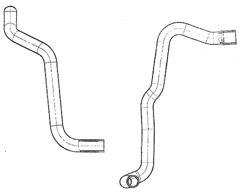 Патрубки охл. для а/м Лада Largus (ВАЗ 11189) 1.6i 8кл. (EPDM, кмпл., 2шт.)