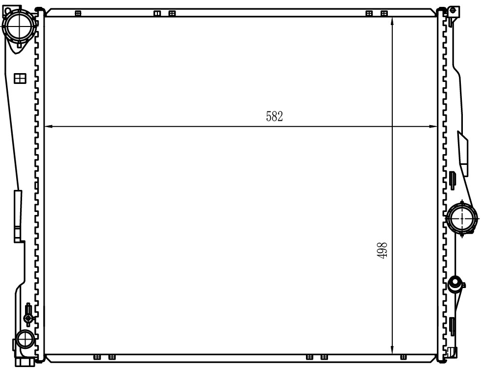 Радиатор охлаждения для автомобилей BMW X3 (04-) (E83) 2.5i/3.0i (рестайлинг)