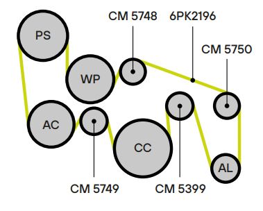 Ролик приводного ремня для автомобилей Ford Mondeo IV (07-)/Kuga (13-) 2.0d/2.2d с натяжным механизмом