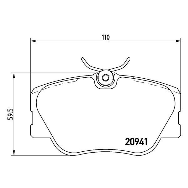 Колодки тормозные дисковые передние для автомобилей Mercedes E (W124) (84-)
