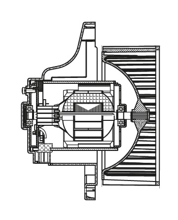 Электровентилятор отопителя для автомобилей Hyundai Elantra (XD) (00-) (тип Doowon)