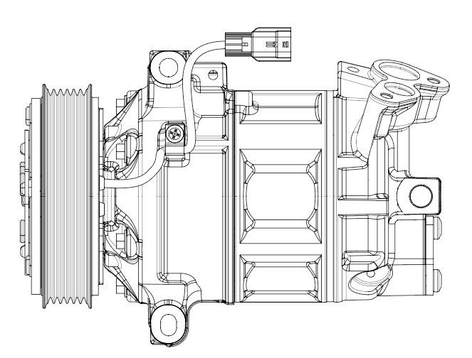 Компрессор кондиционера для автомобилей Vesta (15-)/Iskra (25-) 1.6i