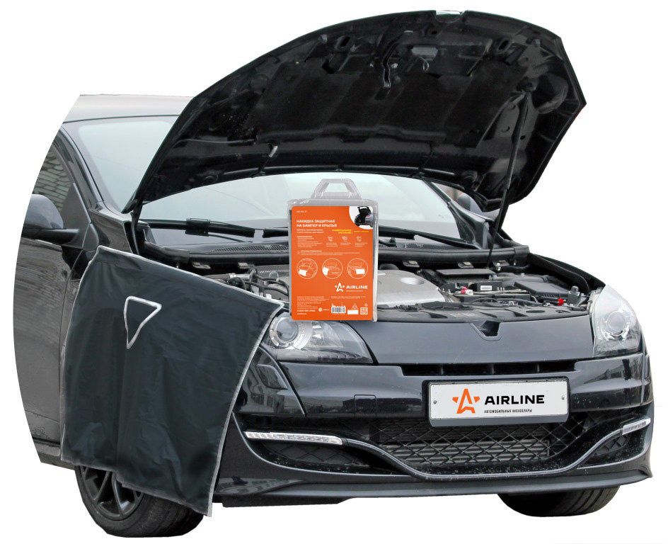 Накидка защитная на бампер задн. и крылья авто 100*72см, крепление магнит+липучка