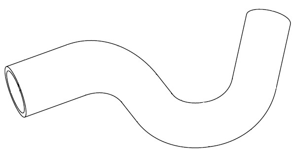 Патрубок охл. для а/м Daewoo Nexia (94-)/Espero (94-) 1.5i [SOHC] верх. (EPDM,1шт.)