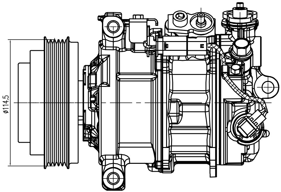 Компрессор кондиционера для автомобилей Mercedes-Benz CLA (С117) (13-)/GLA (X156) (13-)
