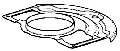 Кожух переднего левого/правого тормозного диска для автомобилей Nissan Primera P12 (02-)