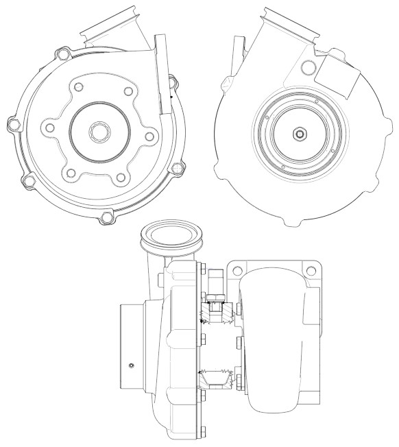 Турбокомпрессор для а/м MAN TGA (02-)/TGS (07-) [D2066] (тип K29 ) (d крыл. 68,8 мм)