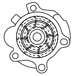 Насос водяной для автомобилей Audi A4 (04-)/VW Passat B6 (05-) 2.0TFSi