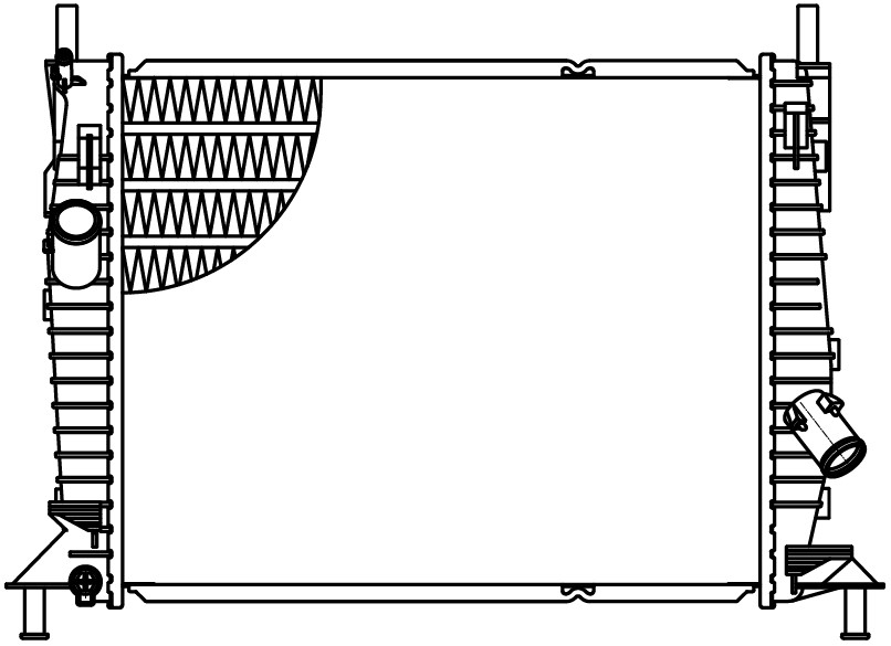 Радиатор охлаждения для автомобилей Focus II (05-)/C-Max (03-) 1.4i/1.6i AC-