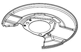 Кожух переднего левого тормозного диска для автомобилей Opel Astra J (09-) (для тормозного диска 300мм)