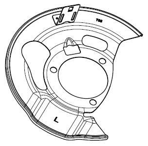 Кожух переднего левого тормозного диска для автомобилей Chevrolet Captiva (06-) / Opel Antara (06-)