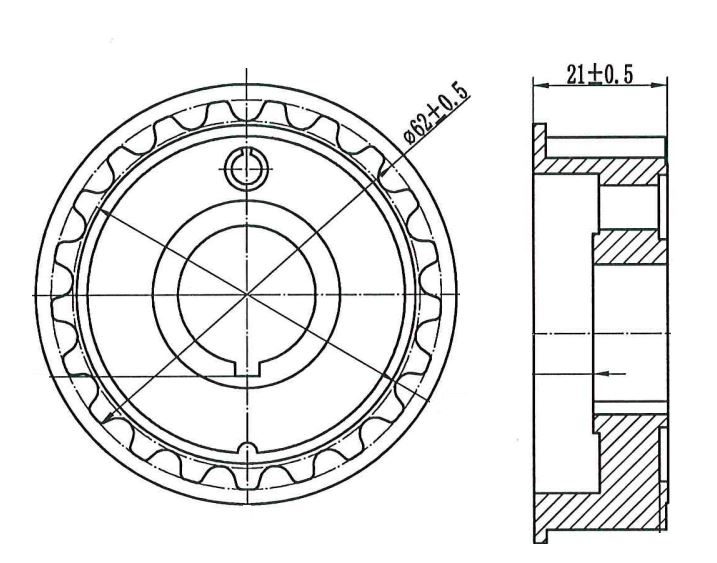 Шкив ГРМ для автомобилей Лада Granta (дв. 21116) коленвала без штифта