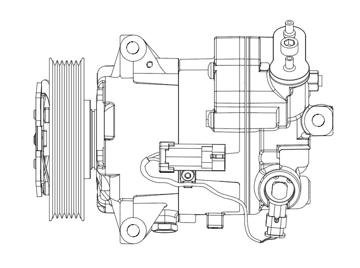 Компрессор кондиционера для автомобилей Astra J (10-) 1.6i/1.8i (120mm 6PK)