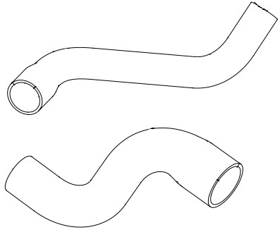 Патрубки охл. для а/м ГАЗон Next с дв. ЯМЗ-534 (EPDM, кмпл., 2 шт.)