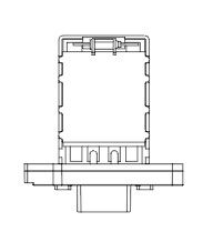 Резистор электровентилятора отопителя для автомобилей Chevrolet Lacetti (04-)/Captiva (06-)/Opel Antara (06-) (manual A/C)