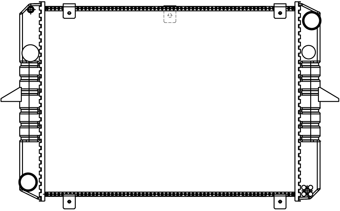 Радиатор охлаждения для автомобилей ГАЗ 3302 ГАЗель (до 1999) (сборный, 3-х ряд.)