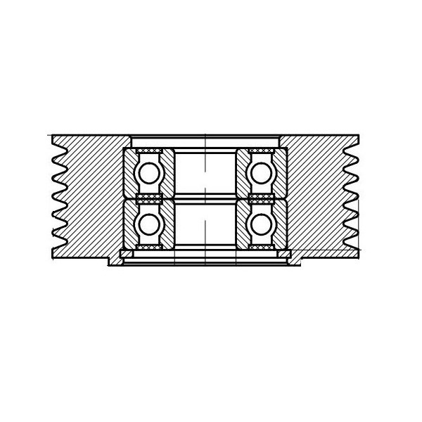 Ролик привод. ремня для автомобилей ГАЗ/УАЗ (ЗМЗ-40524/40525/40904 Евро-2 3, УМЗ-4216 Евро-3, 4) А/С+ (опорный) металлический усиленный