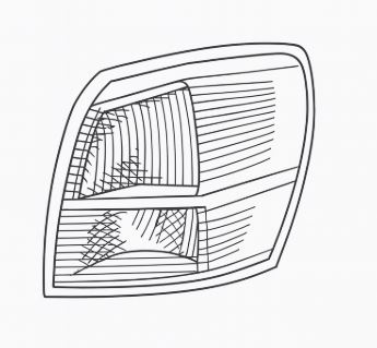 Фонарь задний для автомобилей Nissan Qashqai J10 (06-) дорестайлинг, внешний, правый