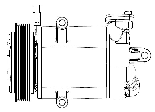 Компрессор кондиционера для автомобилей Boxer (06-)/Jumper (06-)/Transit (06-) 2.2JTD (127mm 6PK)
