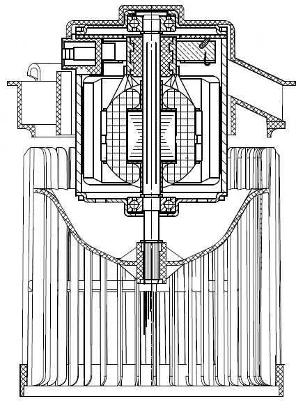 Электровентилятор отопителя для автомобилей Nissan Juke (10-)/Sentra (B17) (14-)