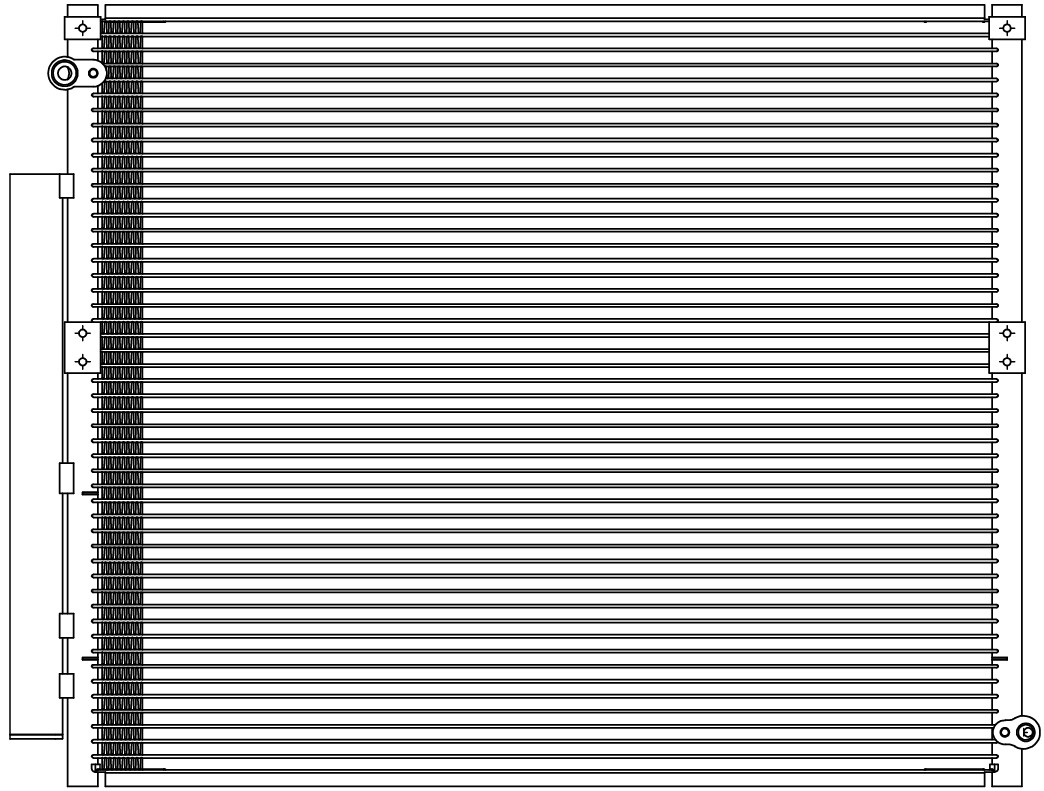 Радиатор кондиционера для автомобилей Land Cruiser Prado 120 (02-) 3.0TD/4.0i