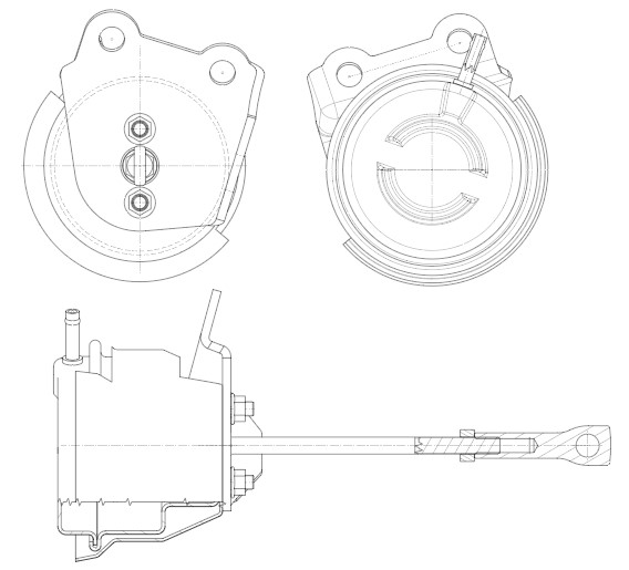 Актуатор турбокомпрессора для а/м Skoda Octavia (04-)/VW Tiguan (08-) 1.4T (тип TD025M2)