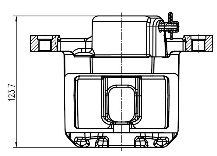 Суппорт тормозной для автомобилей Great Wall Hover H5 (11-) 2.0TD задний левый d=43мм