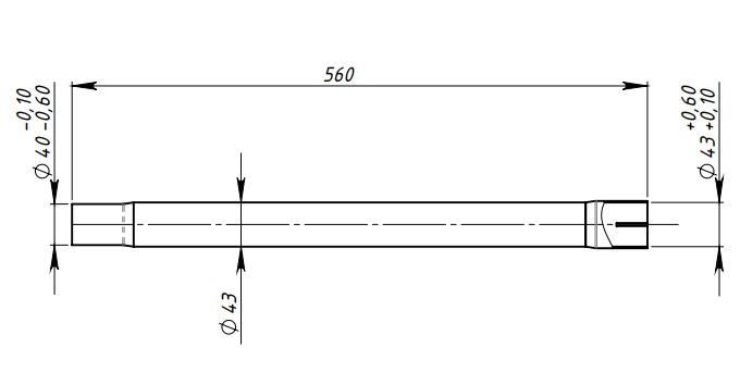 Труба промежуточная для автомобилей Лада 2131 (алюминизированная сталь)