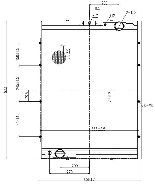 Радиатор охлаждения для автомобилей КАМАЗ 65115 (Heavy Duty) (повышенная теплоотдача, сердцевина 76мм)