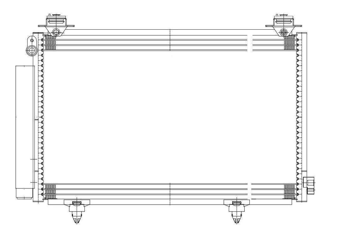 Радиатор кондиционера для автомобилей Vitz (99-)/Platz (99-)/Funcargo (99-)
