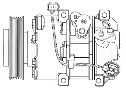 Компрессор кондиционера для автомобилей Sorento II (12-) 2.4i (после рестайлинга)
