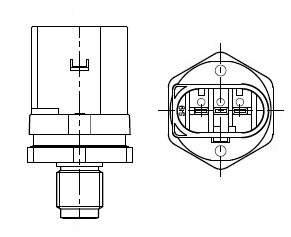 Датчик давления топлива для автомобилей Mercedes-Benz Sprinter W903 (00-) 2.1CDI