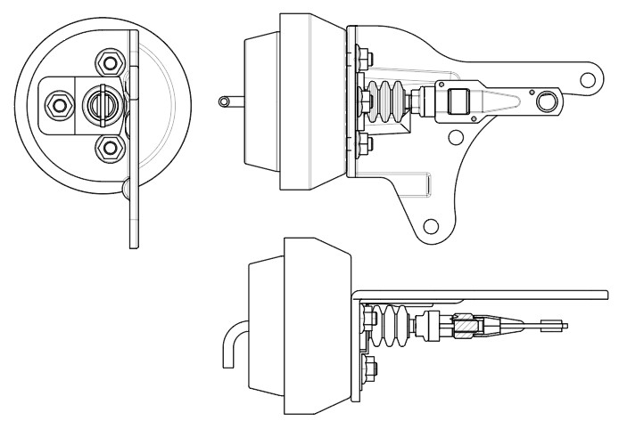 Актуатор турбокомпрессора для а/м Mitsubishi L200 (05-)/Pajero Sport (08-) 2.5D [4D56-HP] (RHV4)