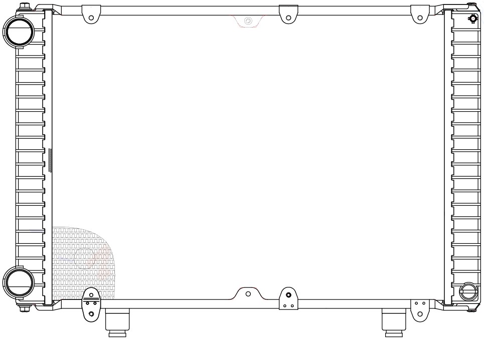 Радиатор охлаждения для автомобилей ГАЗель-Бизнес УМЗ (Heavy Duty) (повышенная теплоотдача)