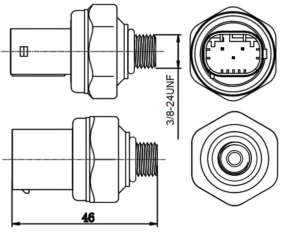 Датчик давления хладагента BMW 3 (E90) (05-)/5 (F10) (10-)/X5 (E70) (06-)