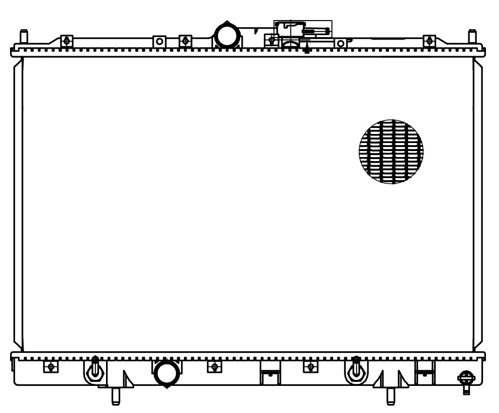 Радиатор охлаждения для автомобилей Pajero Pinin (98-) 1.8i/2.0i M/A