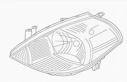Фара для автомобилей Nissan Tiida (07-) (головного света) галоген, без корректора, левая