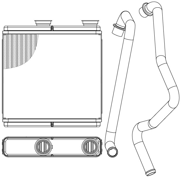 Радиатор отопителя для автомобилей Chevrolet Spark M300 (09-)
