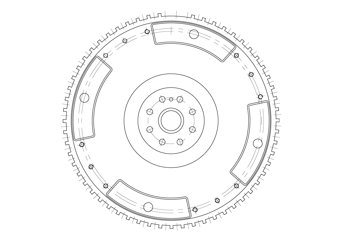 Маховик для автомобилей КамАЗ Компас 5 (23-) 2.2d (дв. 580, HFC4DB)