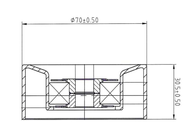 Ролик приводного ремня для автомобилей Mitsubishi Outlander (12-) 2.0i/2.4i (опорный) ребристый d75