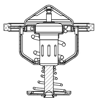 Термостат для а/м DongFeng DHF4180 GX (13-) 13.5d Euro 6 (88°С) (термоэлемент)