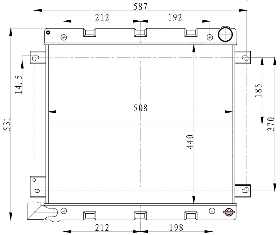 Радиатор охлаждения для автомобилей ГАЗель-Бизнес Cummins (тип Прамо/TRM/Алпас)