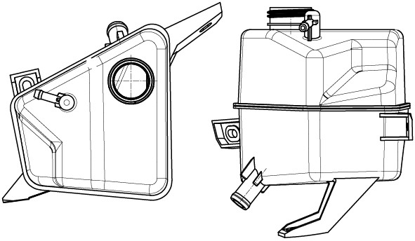 Бачок расширительный охлаждающей жидкости для а/м Лада 2190 Гранта/1117-19 Калина