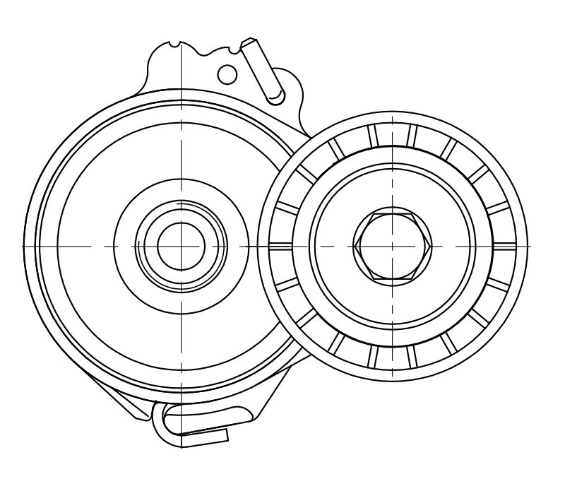 Ролик приводного ремня для автомобилей Peugeot Partner (96-) 1.9d (с натяжным механизмом) d60